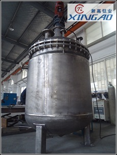 純鈦反應(yīng)釜1500L 制造好驗(yàn)收結(jié)束！