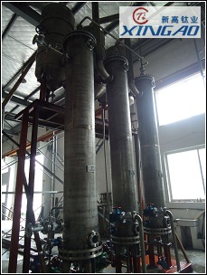 純鈦三效蒸發(fā)裝置3套！制造好驗收結束！