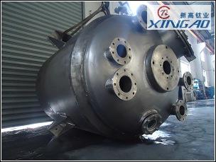 純鈦反應(yīng)釜3000L 制造好驗(yàn)收結(jié)束！